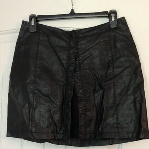 Free People Vegan Leather Skirt